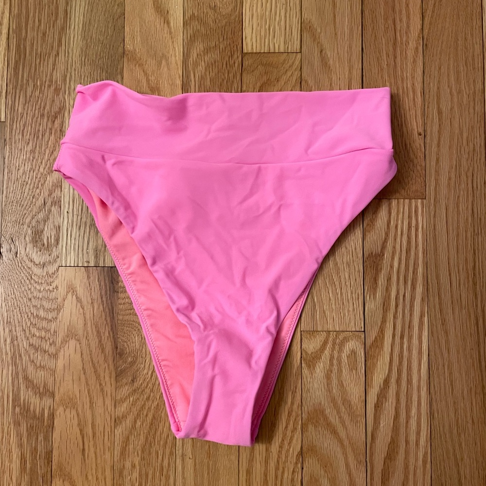 NWT aerie high waisted cheeky pink bottoms sz S